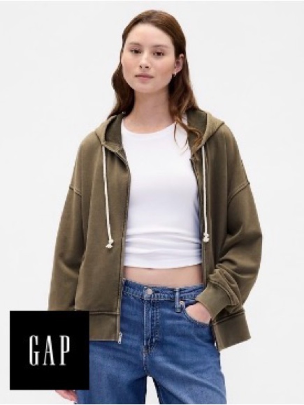 GAP Heavy Oversized Zip up hoodie Small